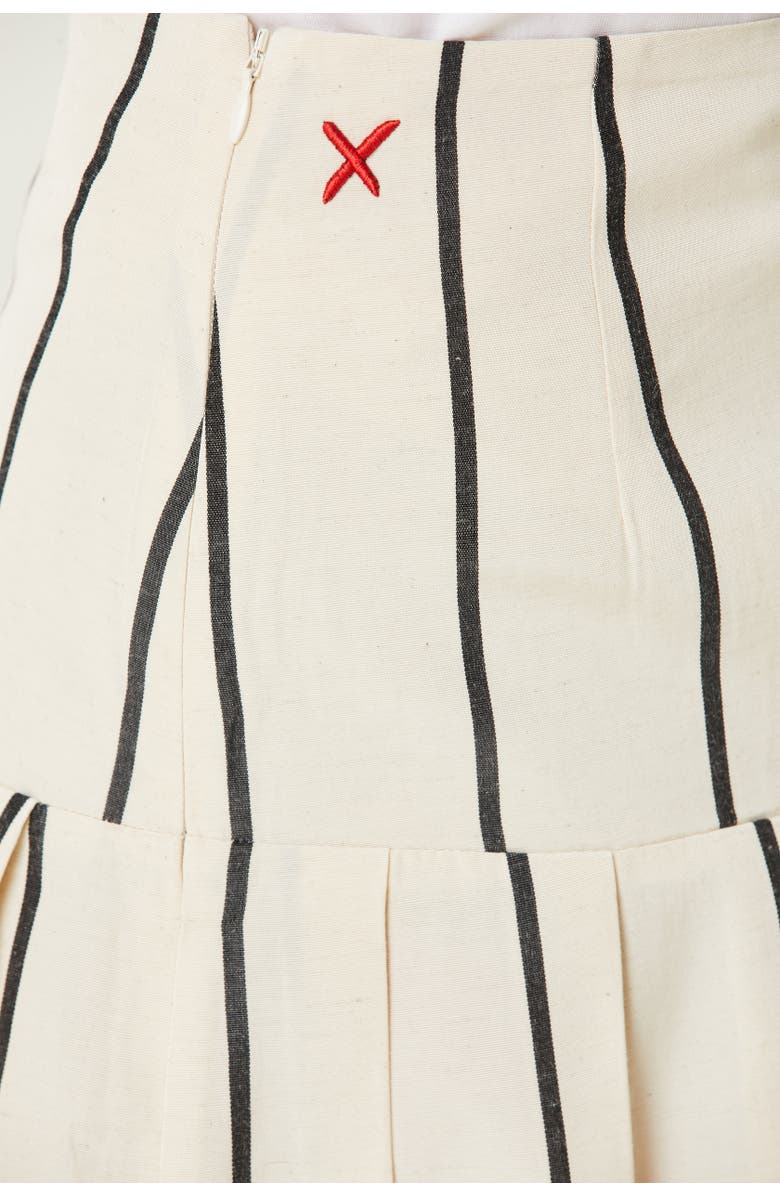 PCFG Silk & Linen Blend Free Heaven Kutnia Mini Skirt, Alternate, color, Beige