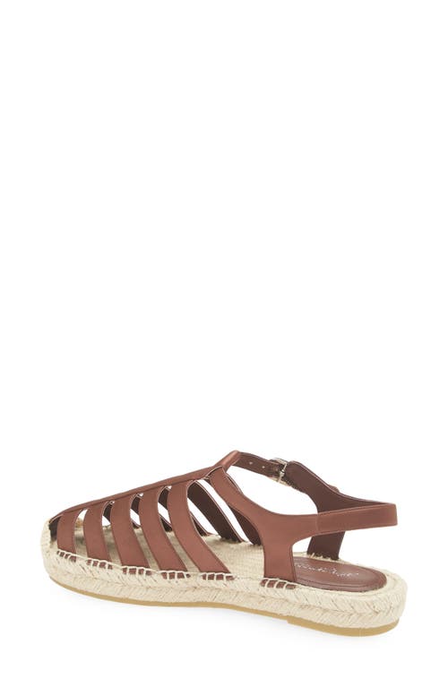 Jeffrey Campbell Tan Lines Espadrille Fisherman Sandal In Brown Satin