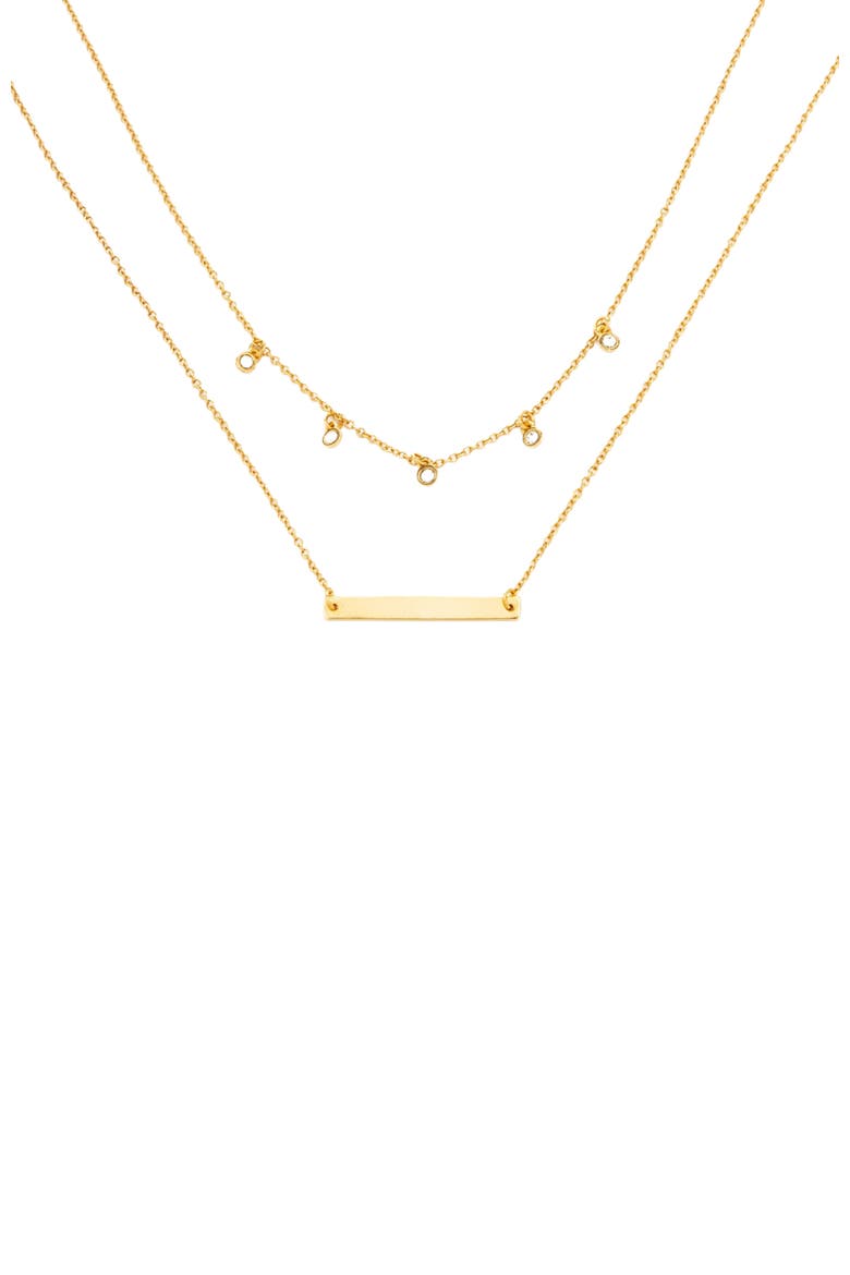 Layered Gem Necklace, Main, color, Gold