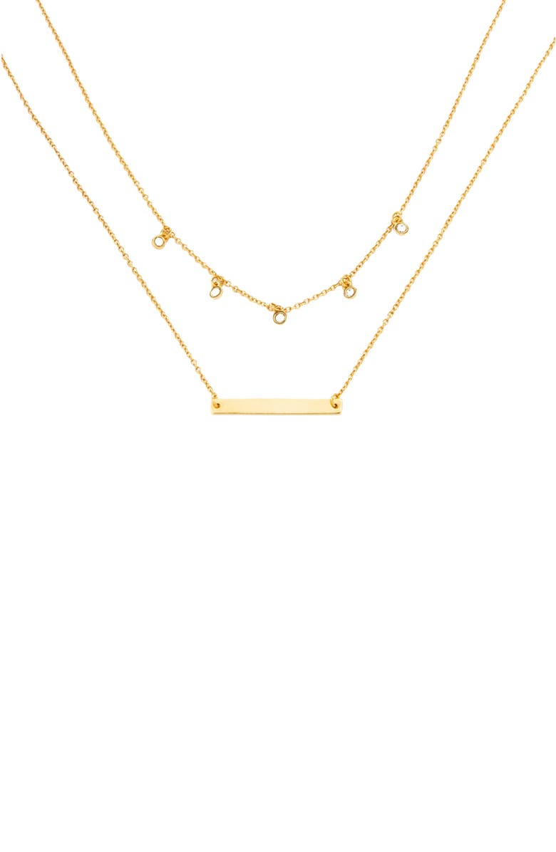 Fosterie Layered Gem Necklace, Main, color, Gold