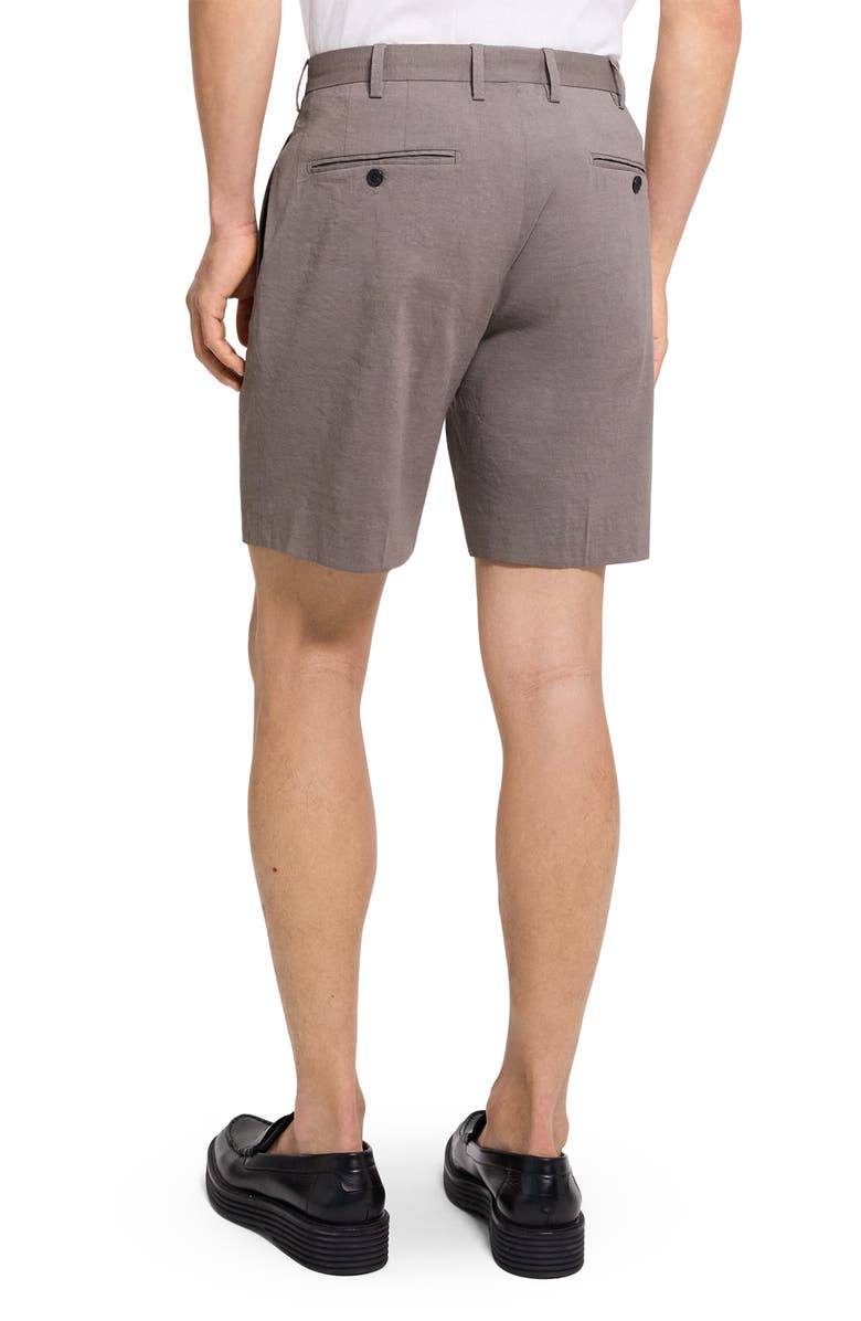 Theory Stretch Linen Blend Shorts, Alternate, color, Morel