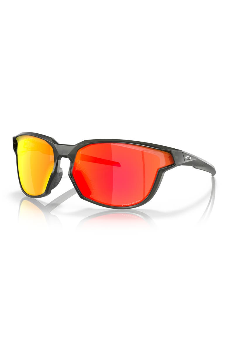 73mm Square Sunglasses, Alternate, color, MATTE GREY SMOKE PRIZM RUBY