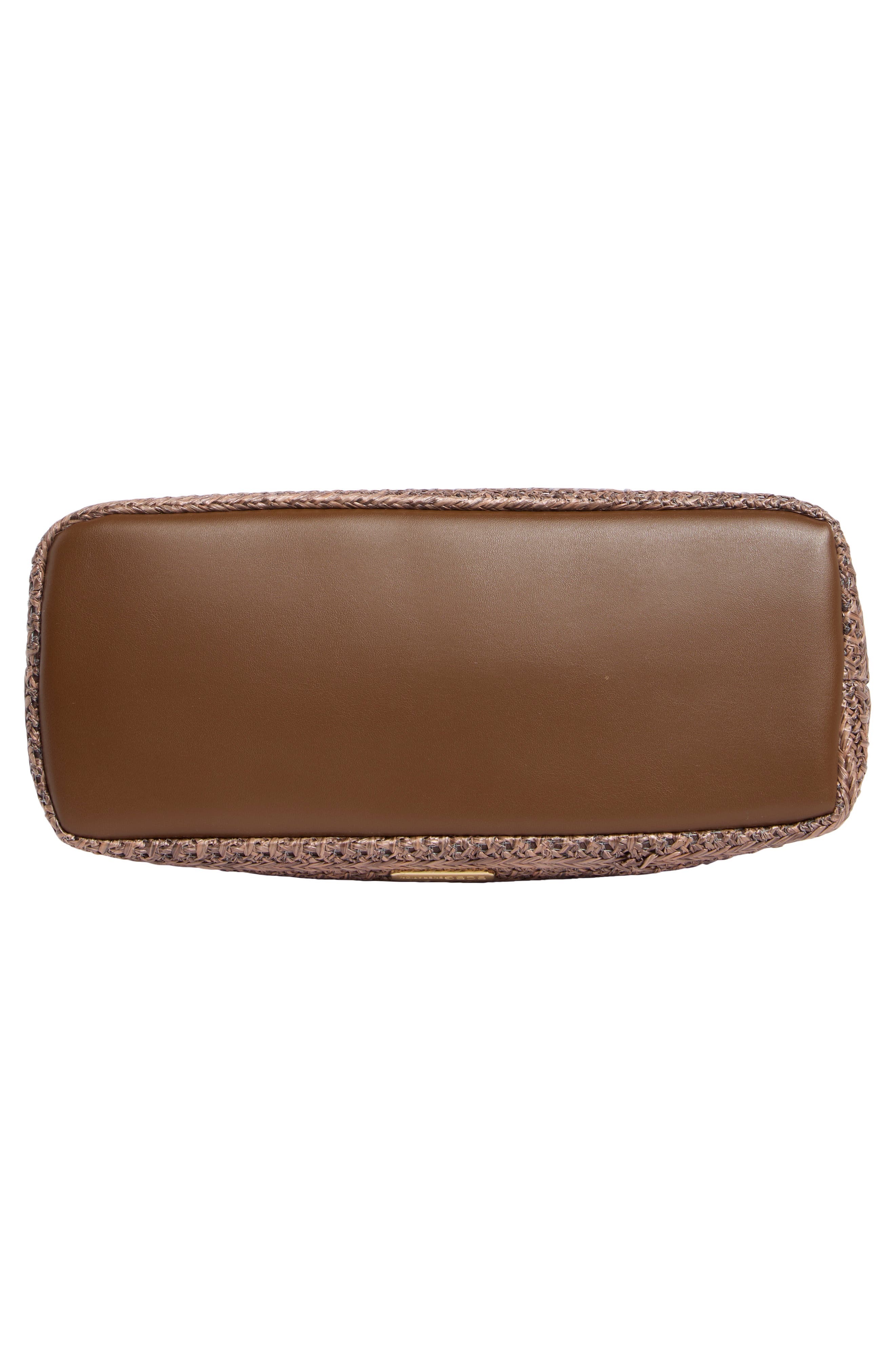 BCBG Woven Double Compartment Satchel, Alternate, color, Chocolate