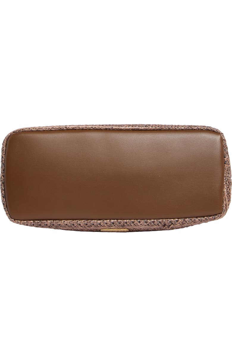 BCBG Woven Double Compartment Satchel, Alternate, color, Chocolate