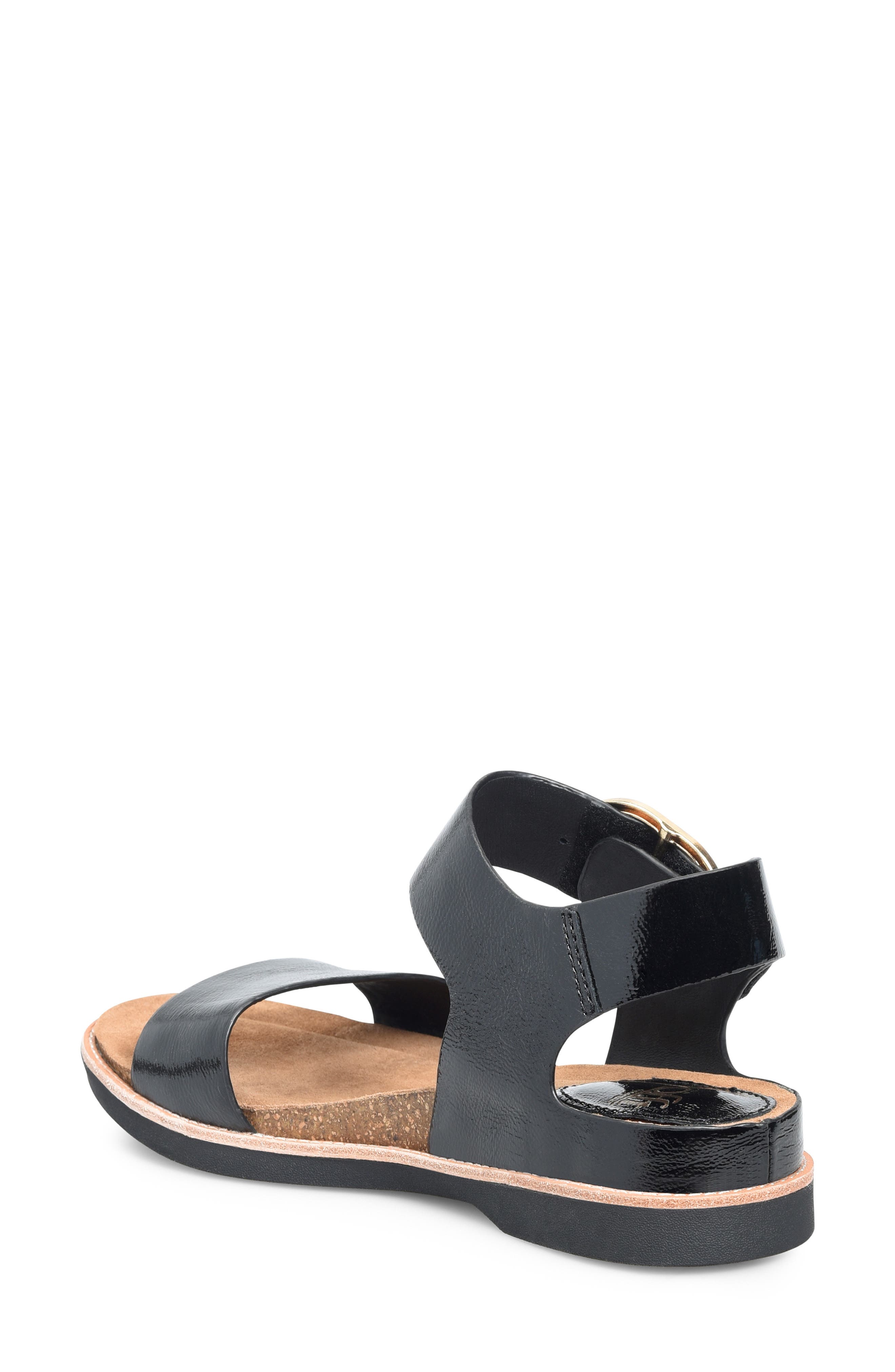 Söfft Bali Sandal, Alternate, color, Black Patent