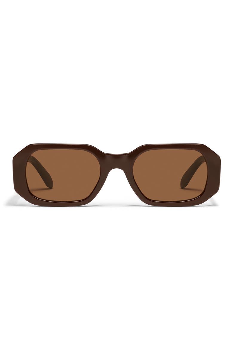 Hyped Up 38mm Square Sunglasses, Main, color, CHOCOLATE/ BROWN