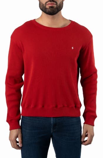 Jared Lang Ribbed Crewneck Sweater In Red