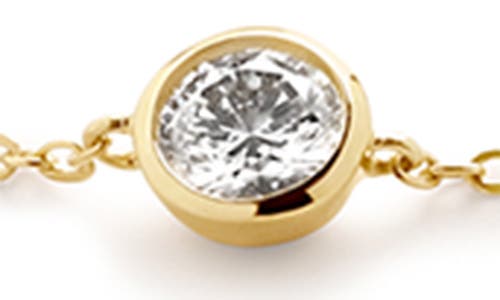 Monica Vinader Gold Lab Grown Diamond Solitaire Chain Bracelet Lab Grown Diamond In Gold