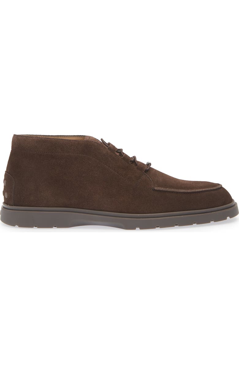 Tod's Apron Toe Suede Chukka Boot, Alternate, color, Testa Moro