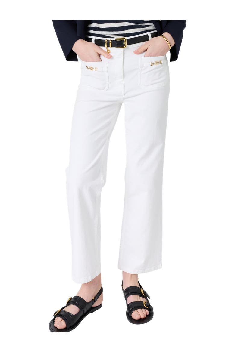 Allie Cropped Straight Leg Jeans, Main, color, White