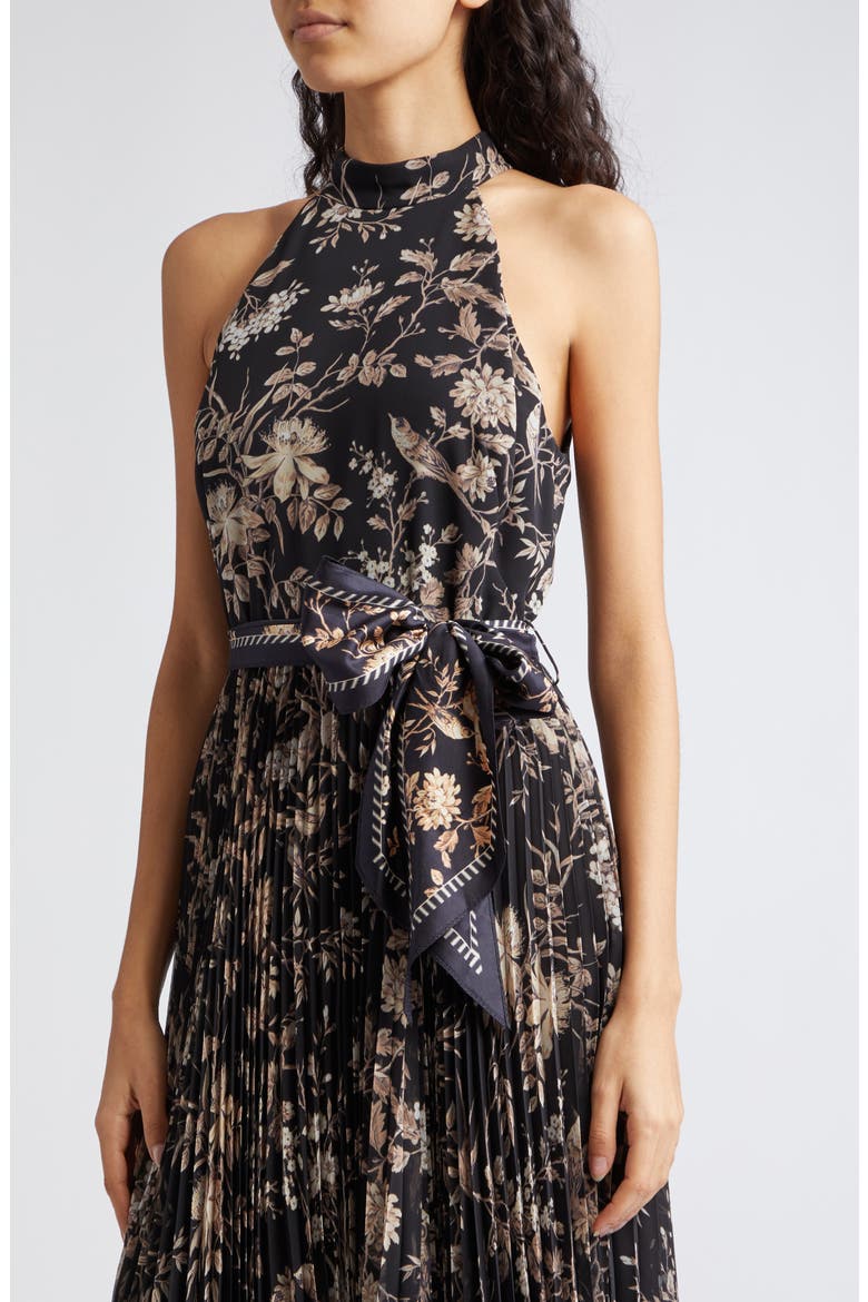zimmermann pleated chiffon midi dress ZIMMERMANN Brightside Polka Dot Silk Chiffon Midi Dress Sunflower Dot Size 4