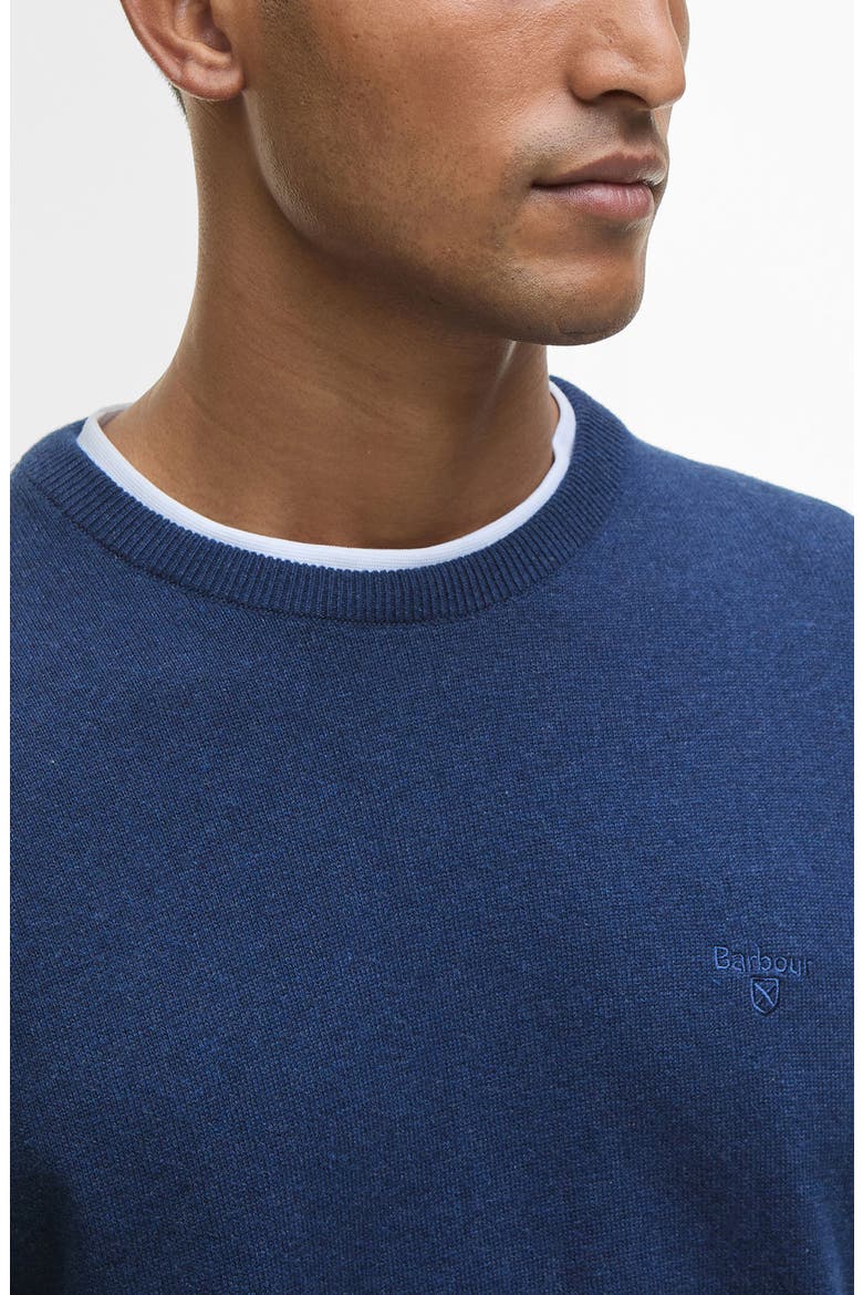 Solid Cotton Crewneck Sweater, Alternate, color, INKY MARL