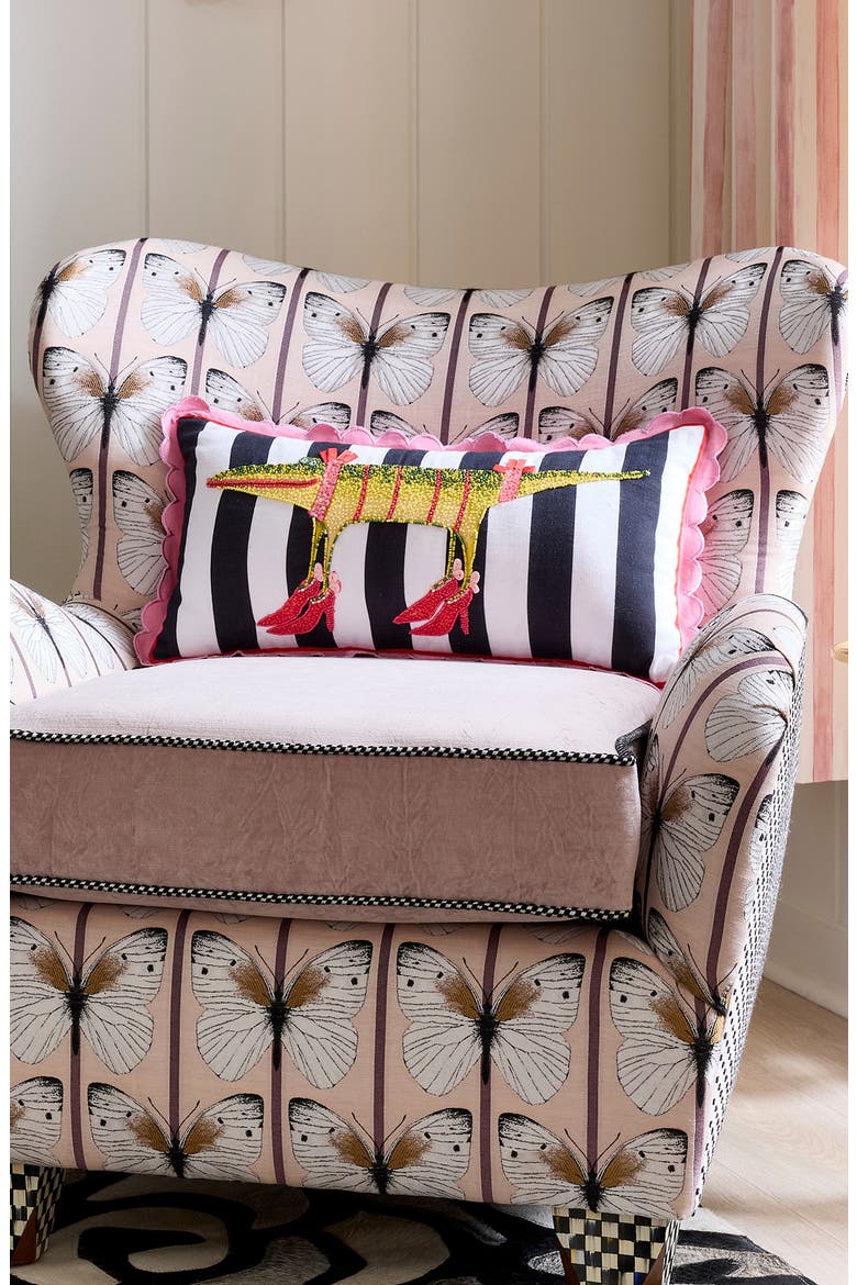 Patience Brewster Gloria Alligator Lumbar Pillow, Alternate, color, MULTI