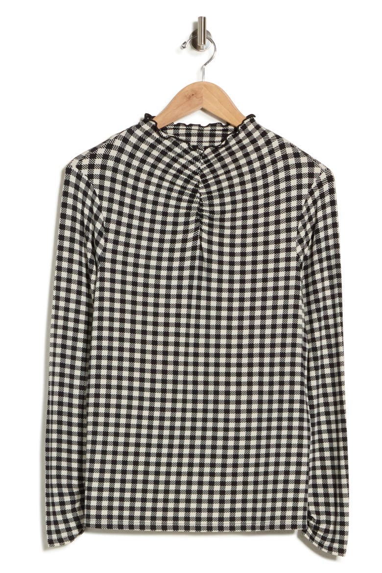 TJ Laurie Funnel Neck Top, Main, color, MUL-BLACK/ CREAM