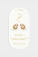 Katie Loxton 'April' Waterproof Gold Birthstone Hoop Earrings