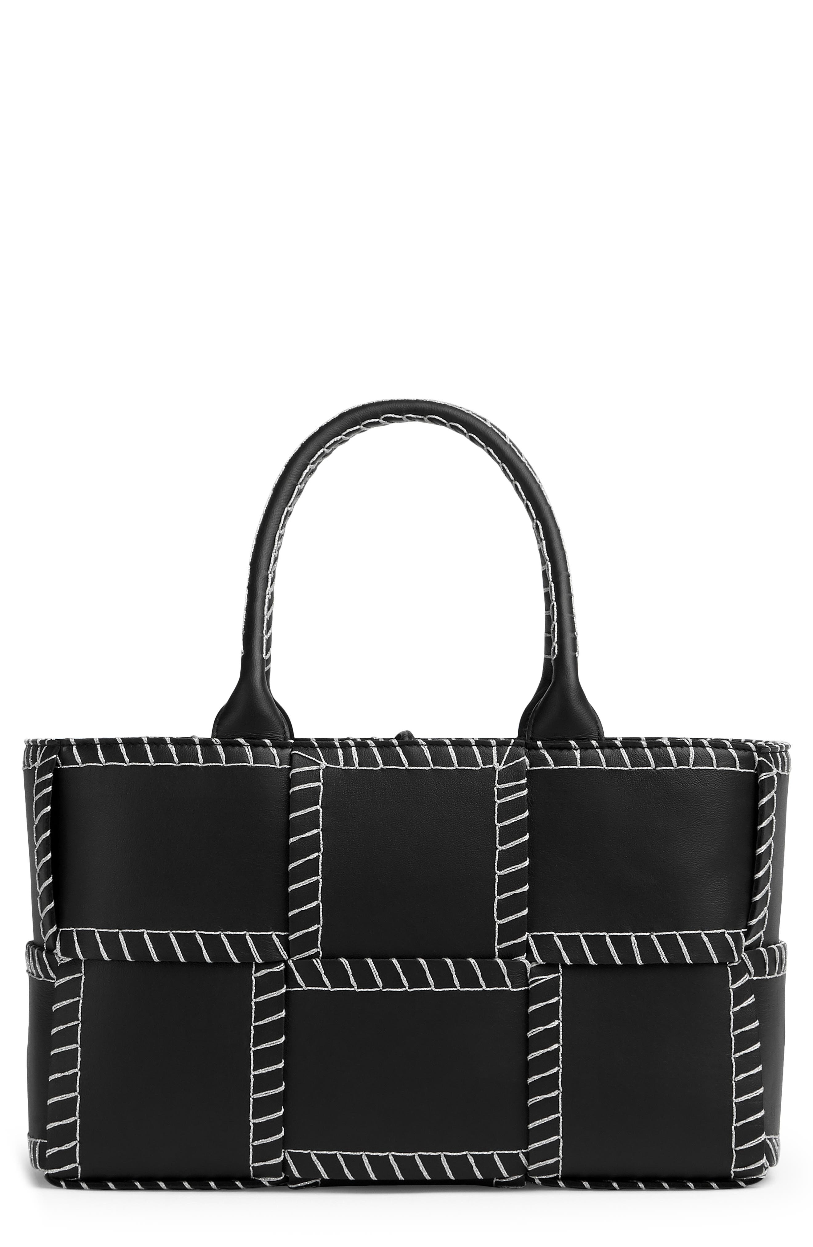 Bottega Veneta Small Intrecciato Topstitch Leather Tote, Main, color, 
