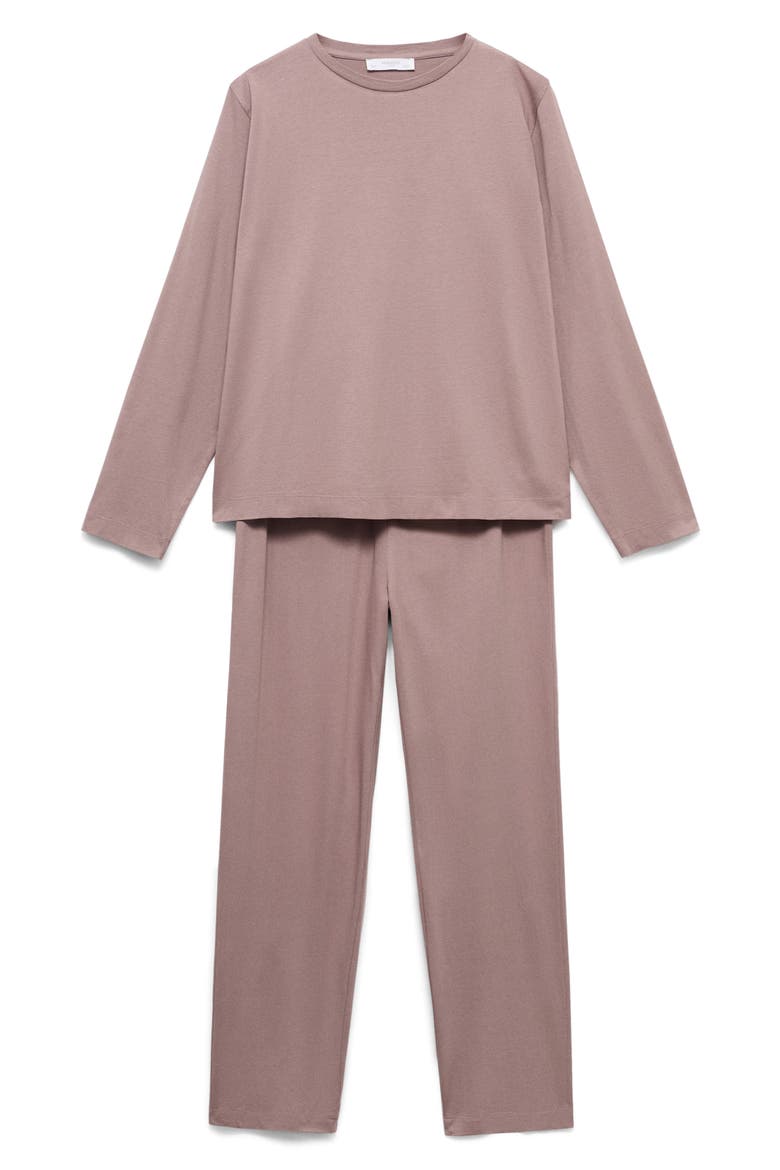 Plain Cotton Pajamas, Main, color, TAUPE