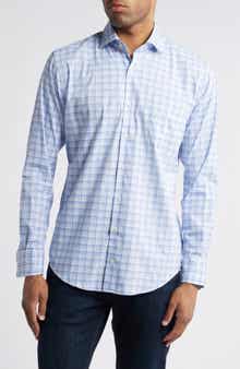 Peter Millar Garrow Crown Lite Plaid Performance Button-Up Shirt