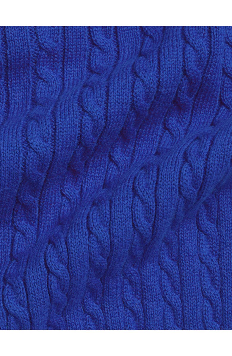 Ralph Lauren Mini Cable Knit Sweater, Alternate, color, New Sapphire/ Cruise Green