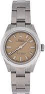 Pre-Owned Rolex Oyster Perpetual Beige Automatic Watch Stainless Steel 28