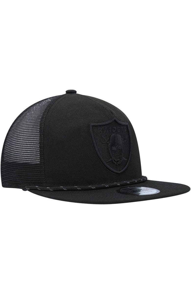 New Era Men's New Era Black Las Vegas Raiders Illumination Golfer Snapback Trucker Hat, Alternate, color, Black