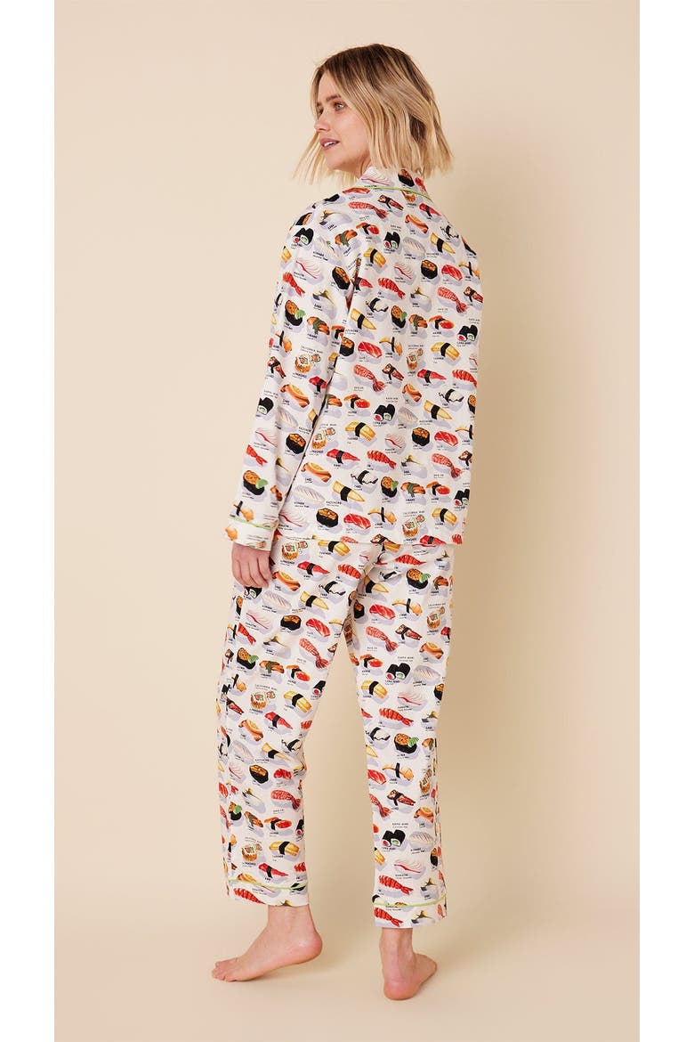 Poplin Pajama Set, Alternate, color, Sushi White