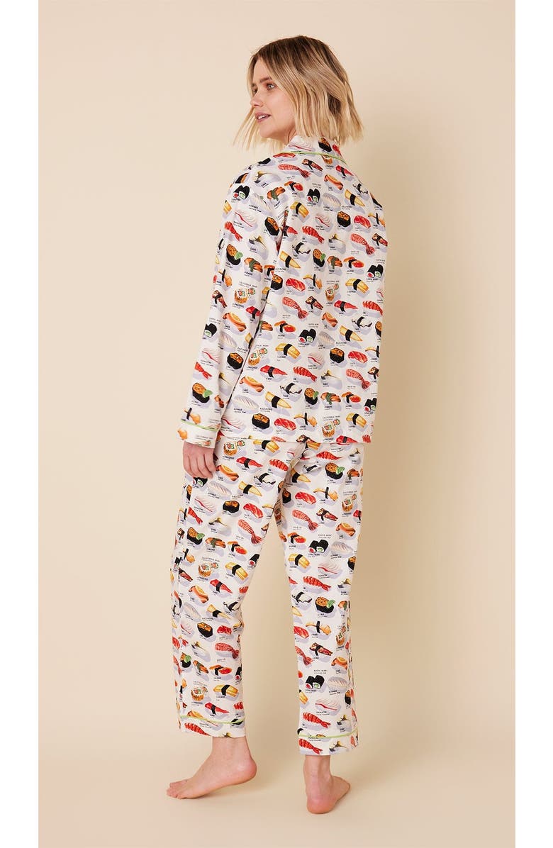 The Cat's Pajamas Poplin Pajama Set, Alternate, color, Sushi White