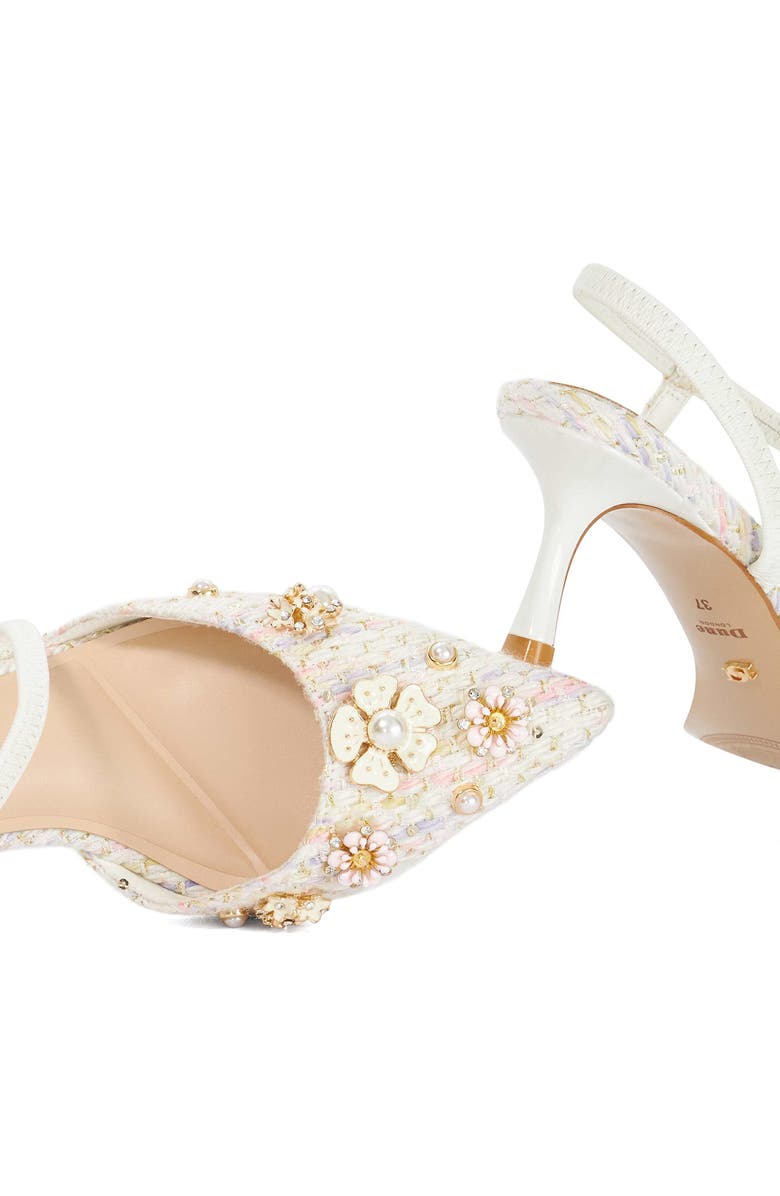 Dune London Dyana Pointed Toe Pump, Alternate, color, White Multi