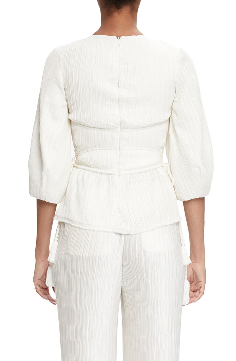 Simkhai Neda Pleated Peplum Top, Alternate, color,