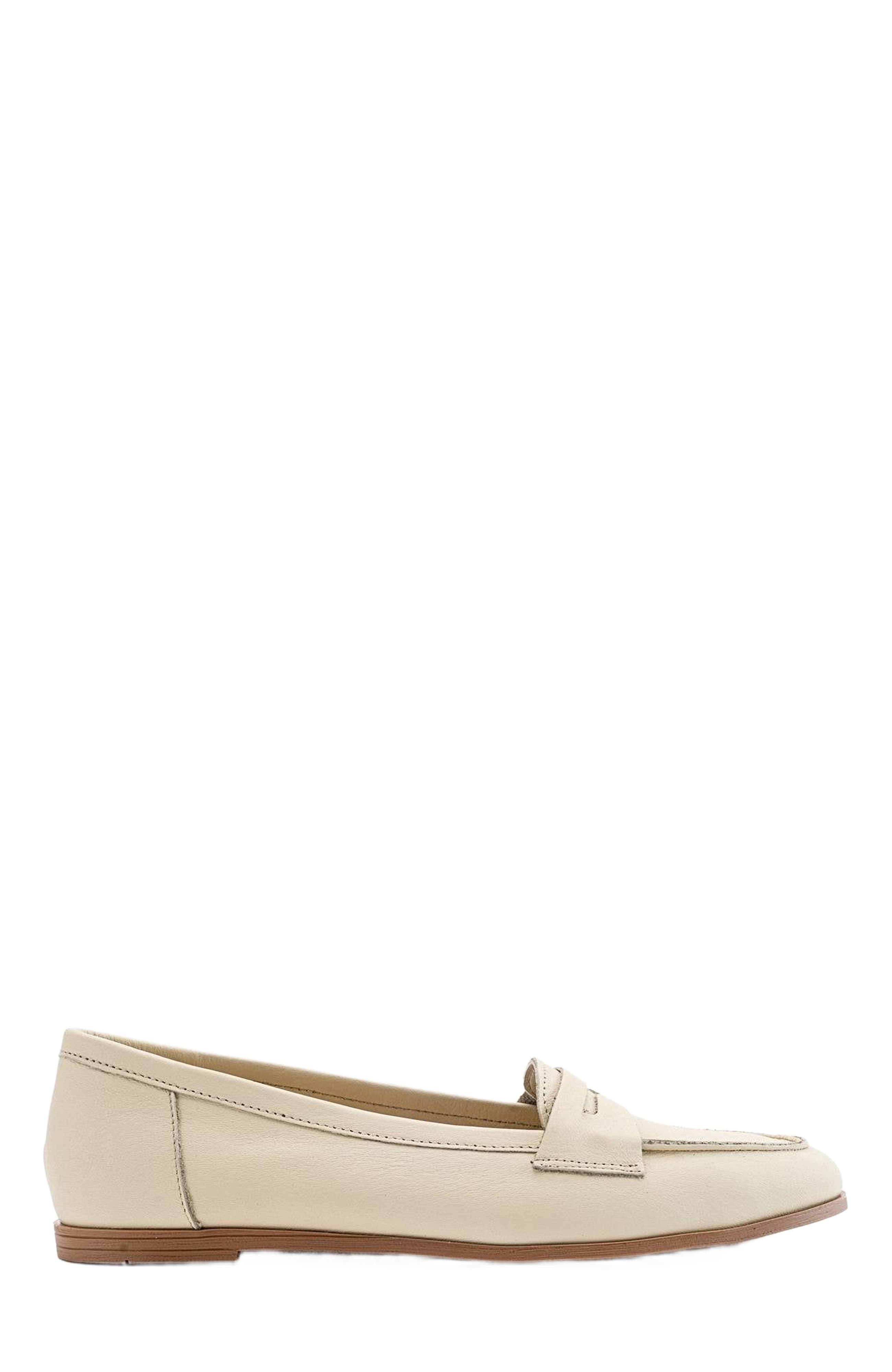 Dorothy Leather Loafer, Alternate, color, Light Beige Leather