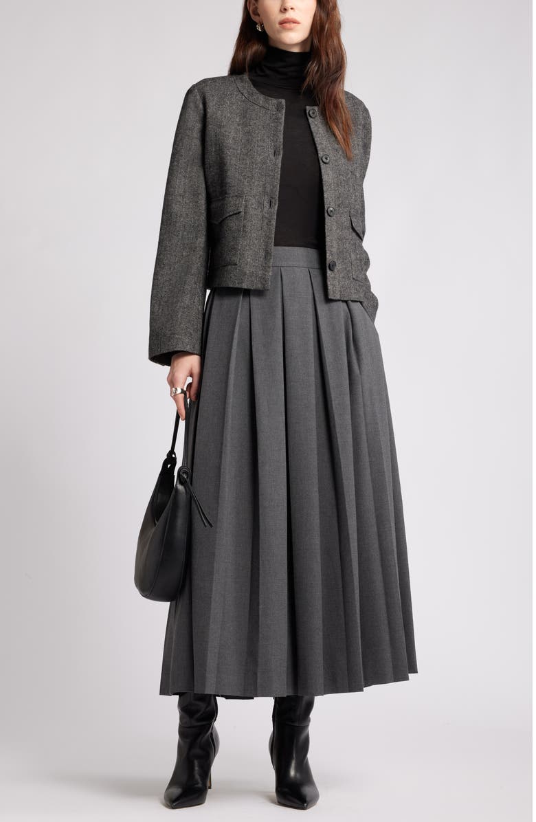 Nordstrom Pleated Midi Skirt, Alternate, color, 