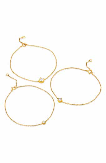 Sol Solitaire Cubic Zirconia Bracelet Trio