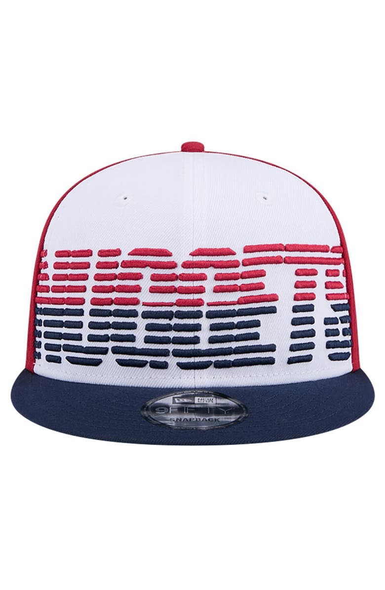 New Era Men's New Era White/Navy Denver Nuggets Throwback Gradient Tech Font 9FIFTY Snapback Hat, Alternate, color, White