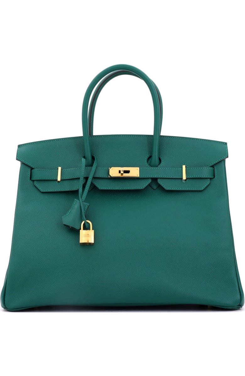 Pre-Owned Hermes Birkin Handbag Green Epsom with Gold Hardware 35, Main, color, Malachite