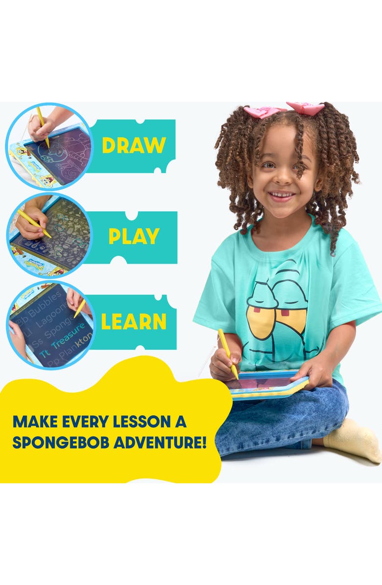 JitteryGit Spongebob Lcd Doodle Writing Tablet, Alternate, color, Blue