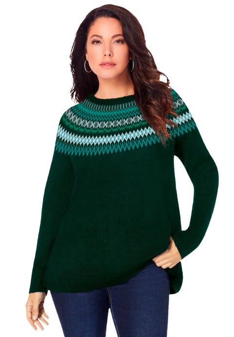 Fair Isle Pullover Sweater (Plus)