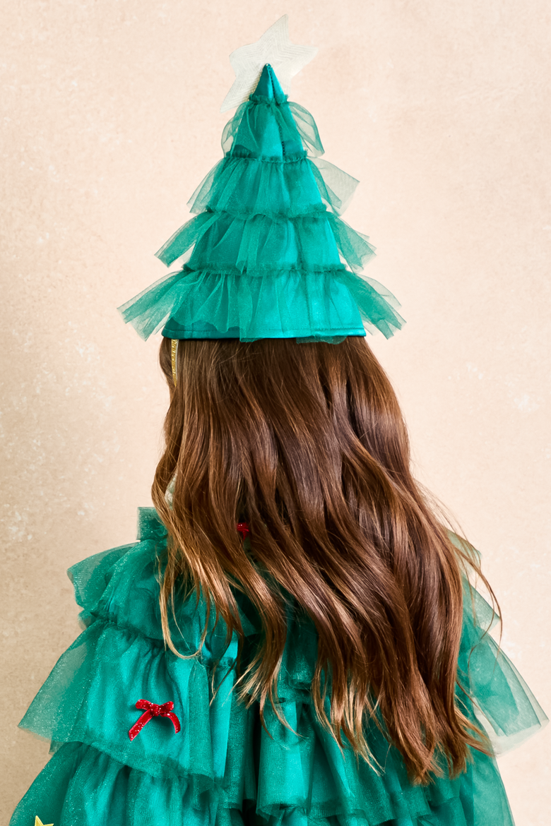 Christmas Tree Hat for Kids, Alternate, color, Green