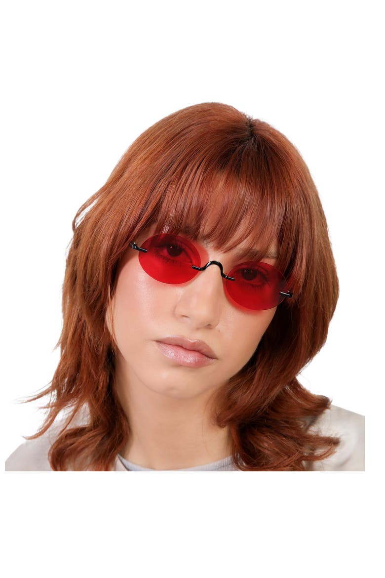 Havana Sunglasses, Alternate, color, Matte Black / Red