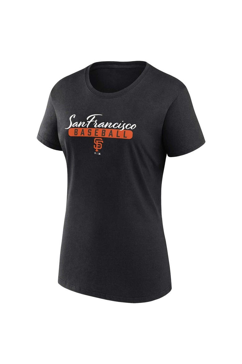 Women's Fanatics Branded Black/Orange San Francisco Giants Fan T-Shirt Combo Set, Alternate, color, Black