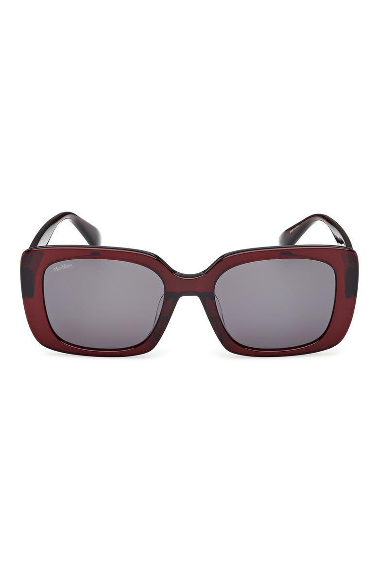 54mm Square Sunglasses, Main, color, SHINY BORDEAUX / SMOKE