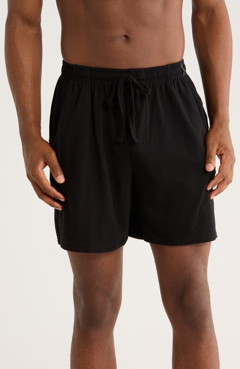 Tahari Ultimate Comfort Pajama Shorts, Main, color, Black