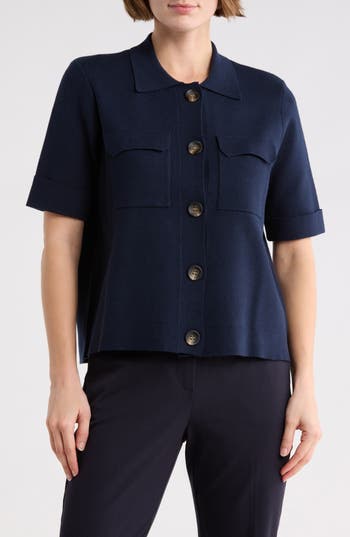 T Tahari Cardigan Sweater In Purple