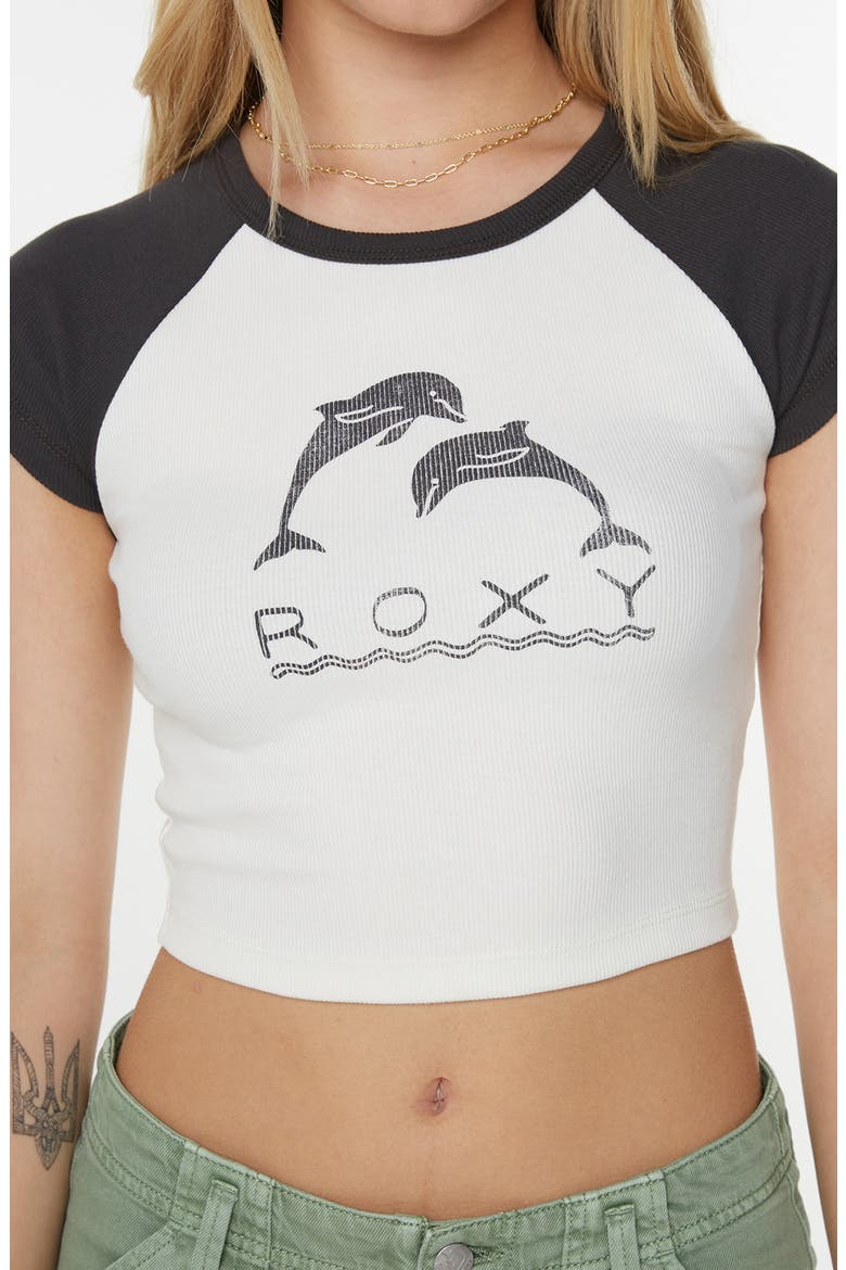 Sunset Dreams Crop Stretch Cotton Blend Graphic T-Shirt, Alternate, color, PHANTOM SUNSET DREAMS