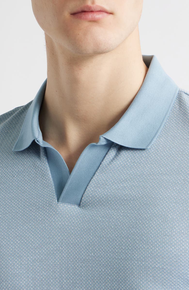 BOSS Parson Cotton & Silk Polo, Alternate, color, Light Blue