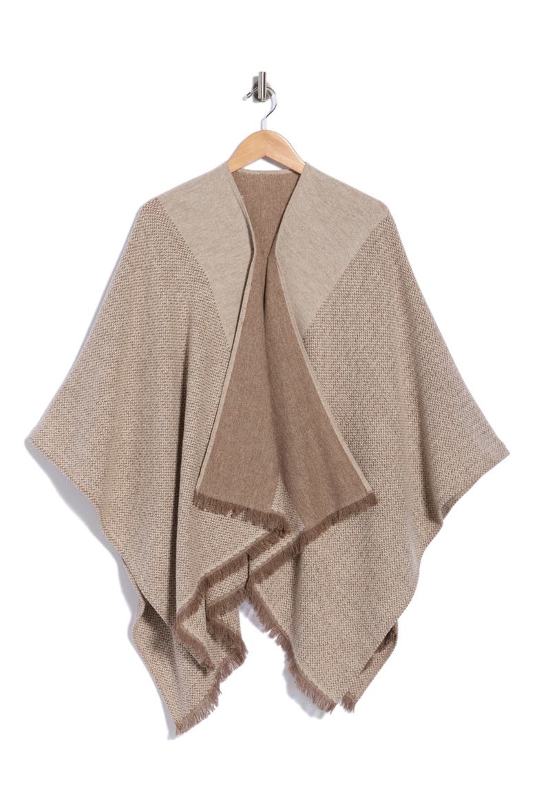 Sydney Wool Poncho, Main, color, TAUPE