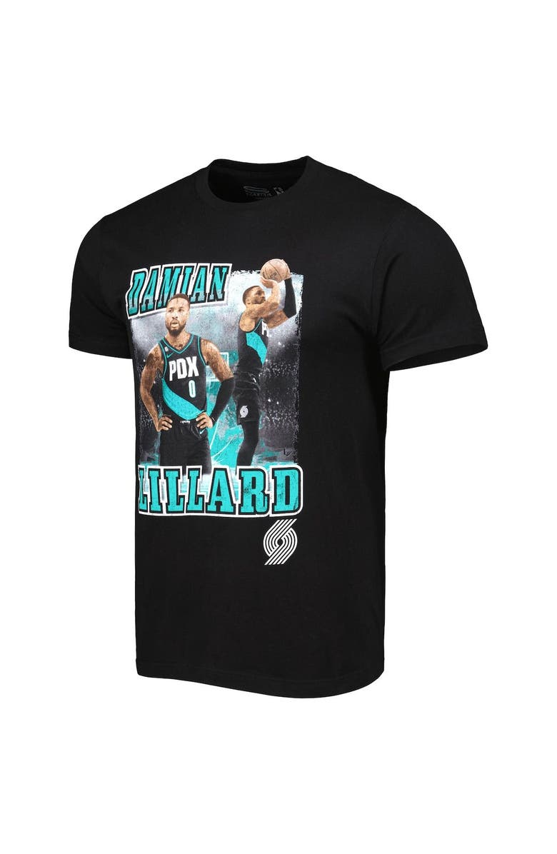 Stadium Essentials Unisex Stadium Essentials Damian Lillard Black Portland Trail Blazers City Edition Double Double Player T-Shirt, Alternate, color, 