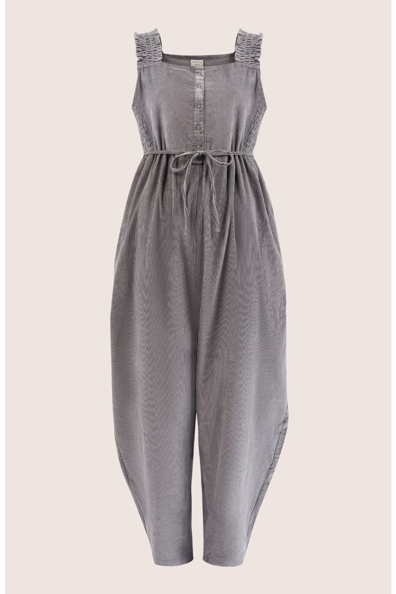 Smocking Strap Jumpsuit, Alternate, color, Grey