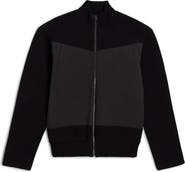 G-STAR Mixed Media Organic Cotton Zip-Up Bomber Jacket