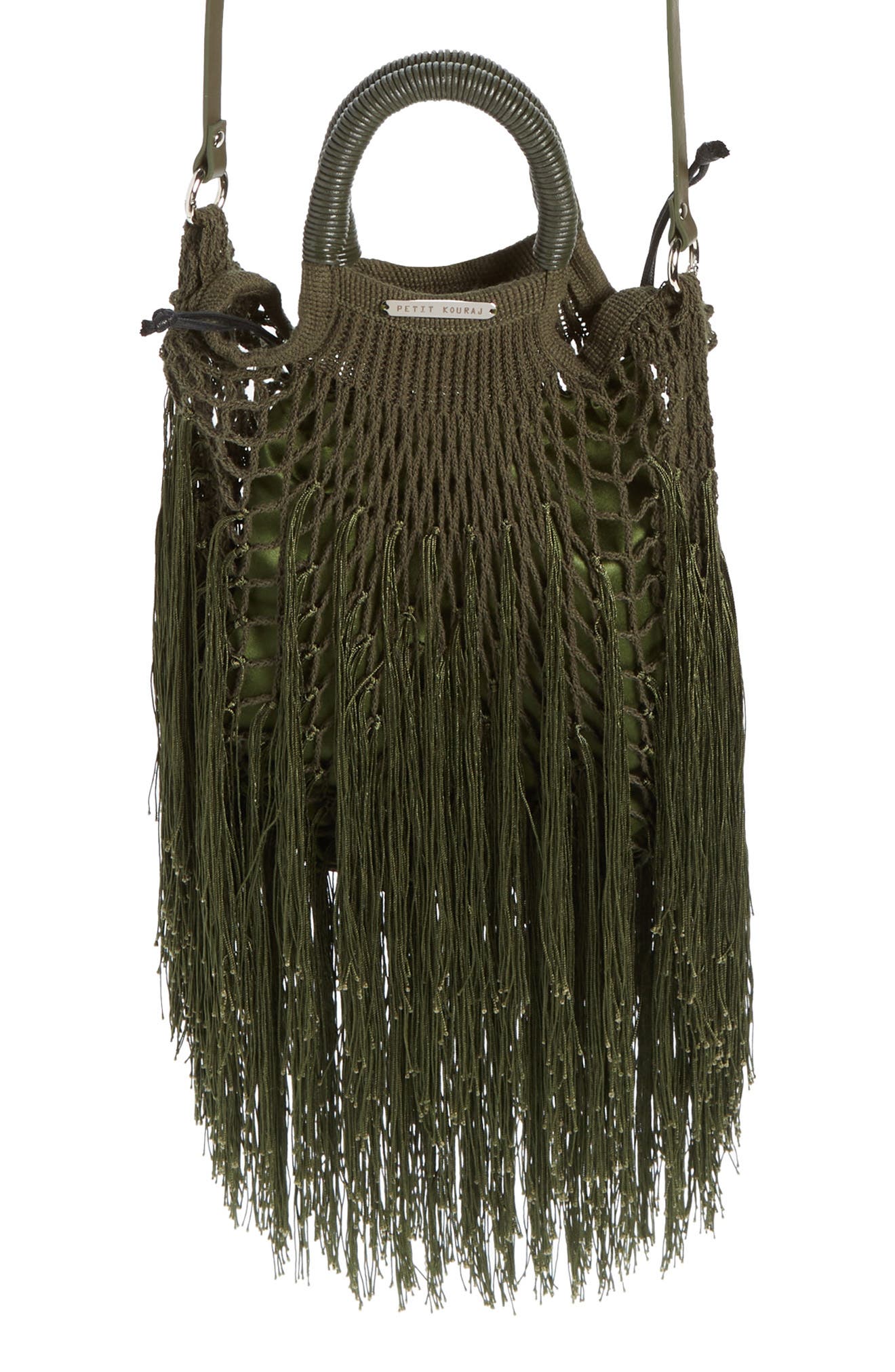 Petit Kouraj Mini Fringe Top Handle Bag, Main, color, 