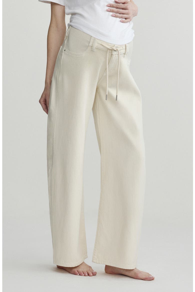 Maternity Taylor Relaxed Barrel Jeans, Main, color, FLAX AURA